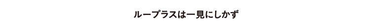 ループラスは一見にしかず